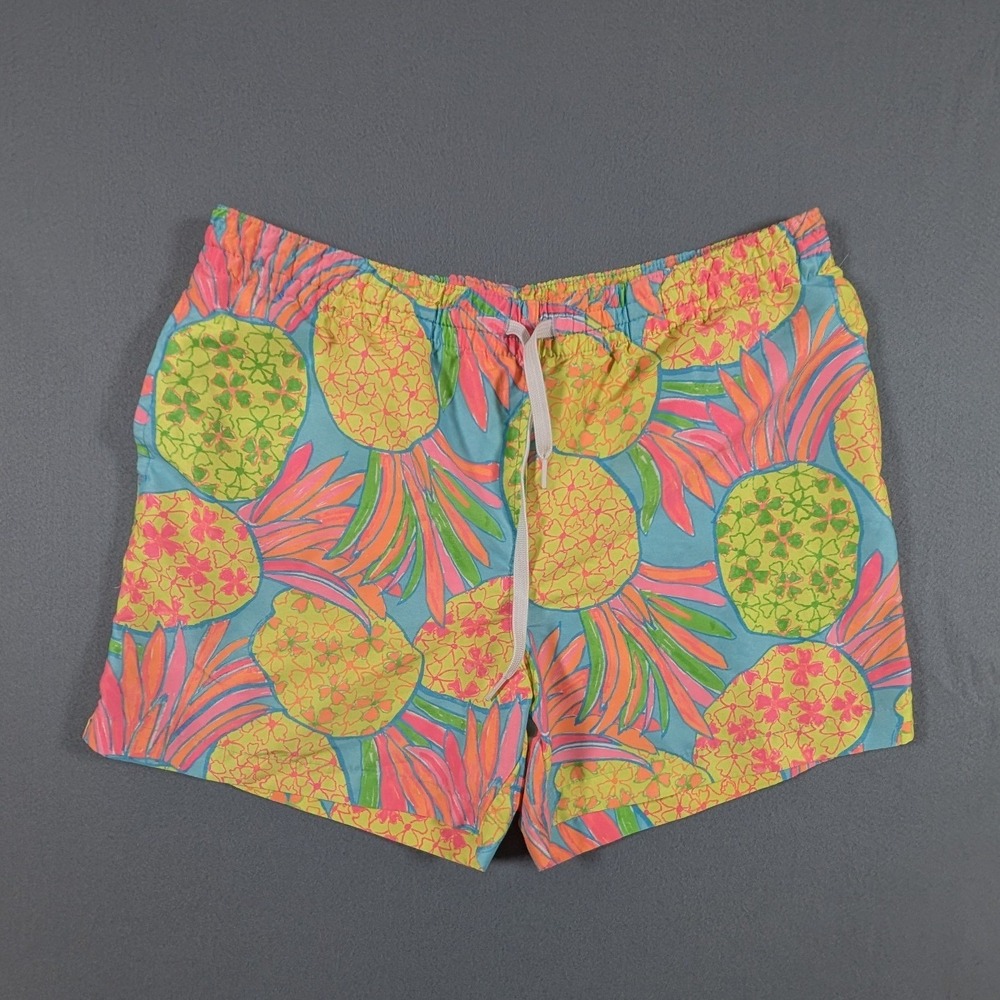 Chubbies Swim Trunks Mens Large Pineapple Floral Tropical Print